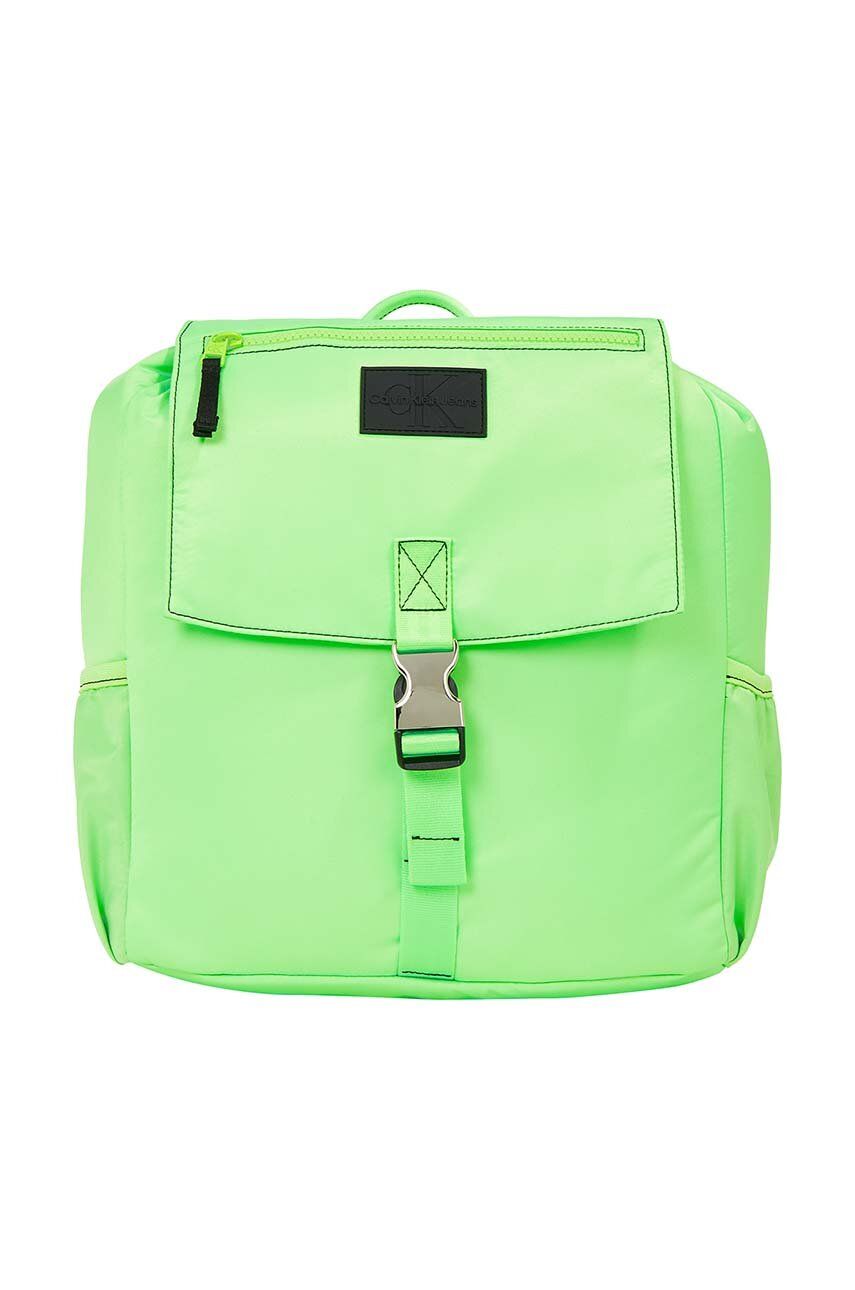 E-shop Dětský batoh Calvin Klein Jeans zelená barva, velký, hladký