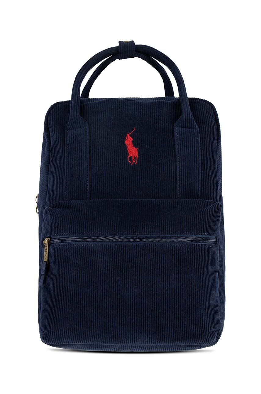 

Дитячий рюкзак Polo Ralph Lauren колір синій великий однотонний