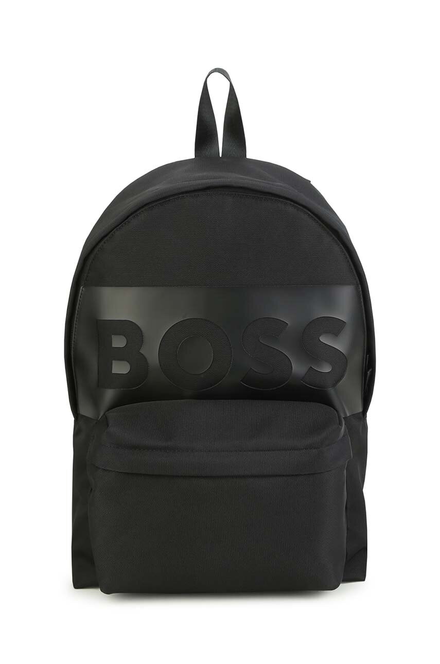Детский рюкзак BOSS цвет чёрный большой с принтом Детский рюкзак BOSS цвет чёрный большой с принтом