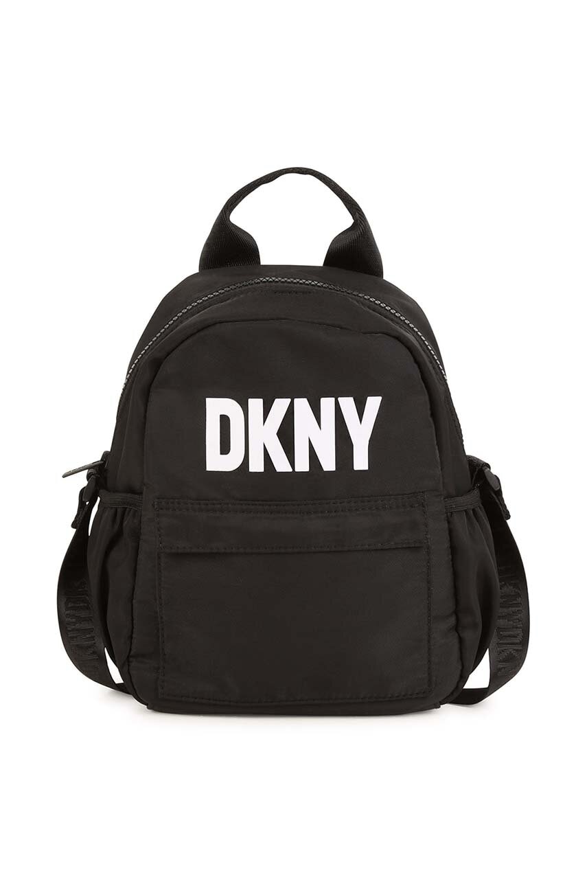 Dkny ghiozdan copii culoarea negru, mic, cu imprimeu