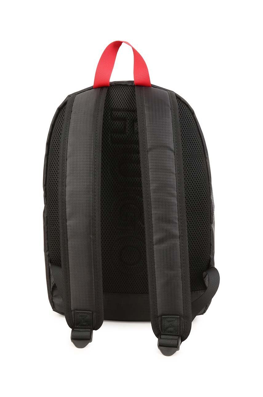 HUGO plecak dziecięcy kolor czarny duży z nadrukiem