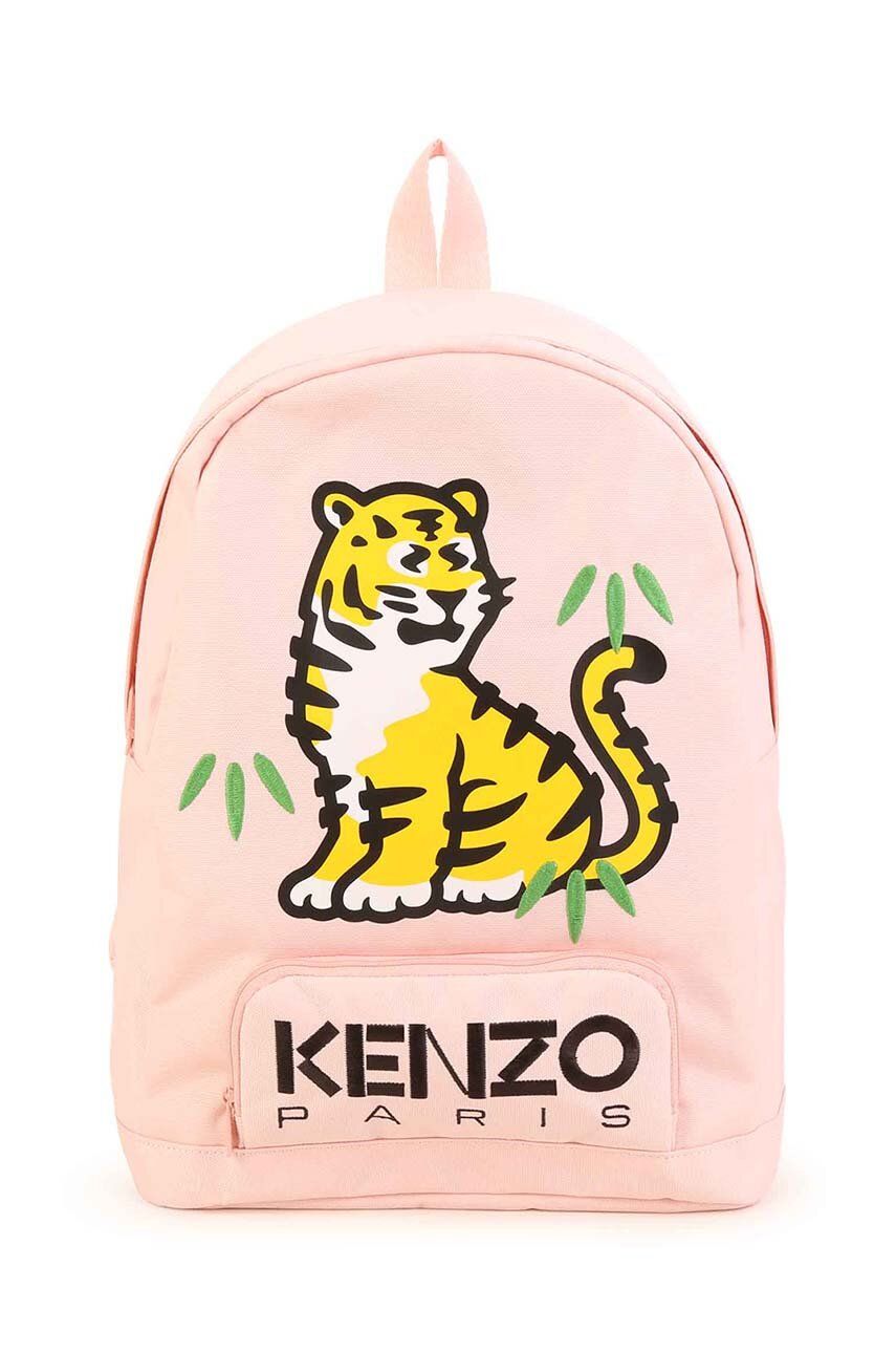 Kenzo kids Kenzo Kids plecak dziecięcy kolor różowy duży z nadrukiem