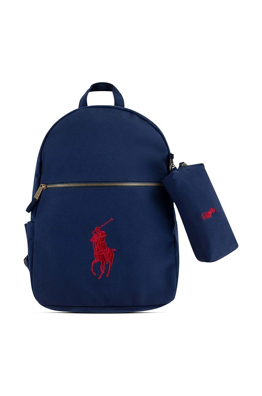 Детский рюкзак Polo Ralph Lauren цвет синий маленький однотонный Детский рюкзак Polo Ralph Lauren цвет синий маленький однотонный