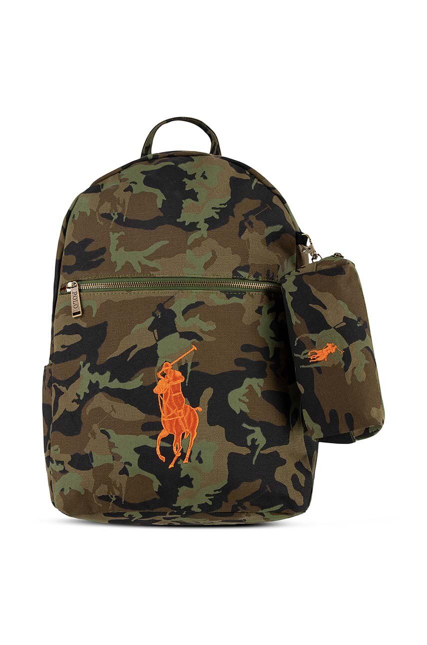 Детский рюкзак Polo Ralph Lauren цвет зелёный маленький однотонный Детский рюкзак Polo Ralph Lauren цвет зелёный маленький однотонный