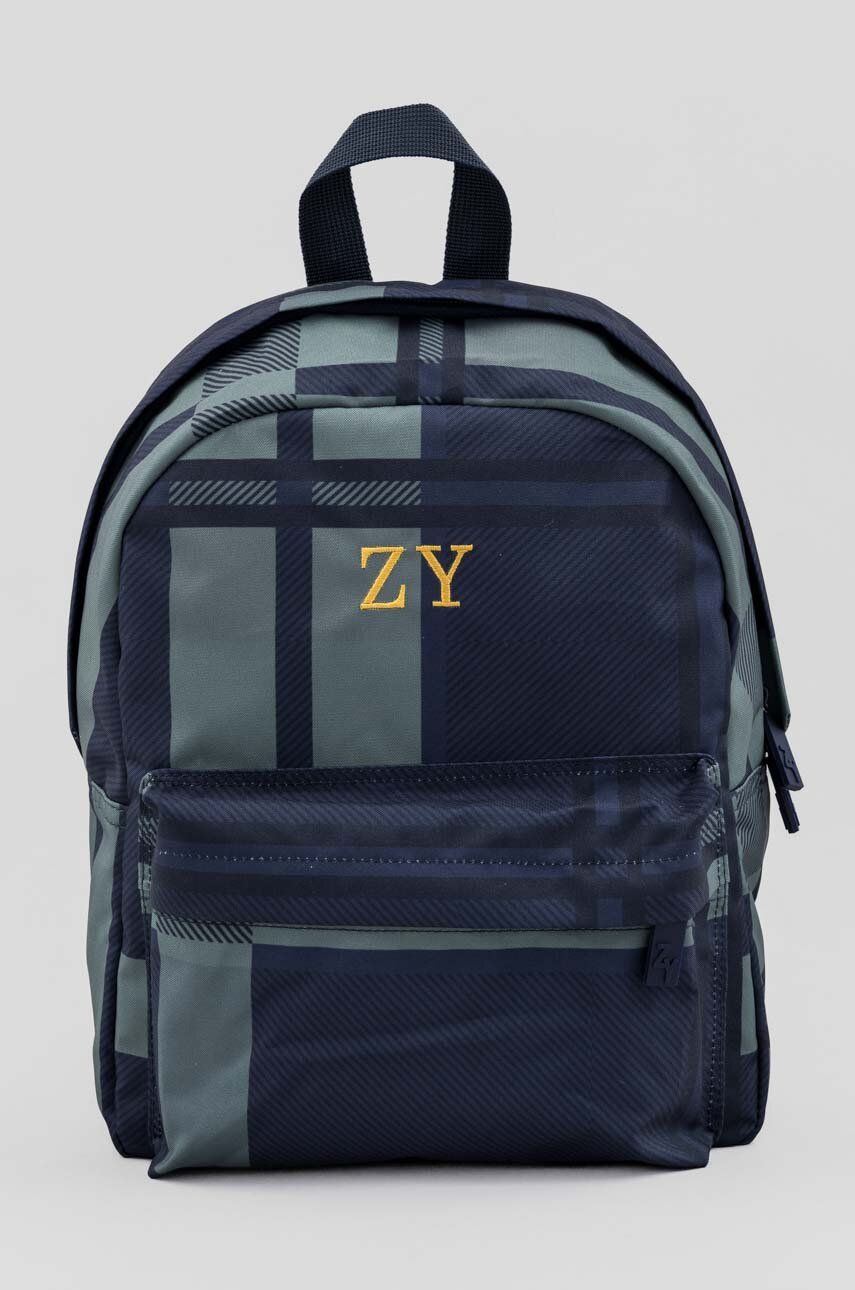 Детский рюкзак zippy цвет синий большой узорный