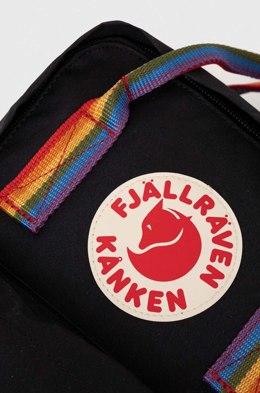 Παιδικό σακίδιο Fjallraven Kanken Rainbow Mini χρώμα: μαύρο φωτογραφία