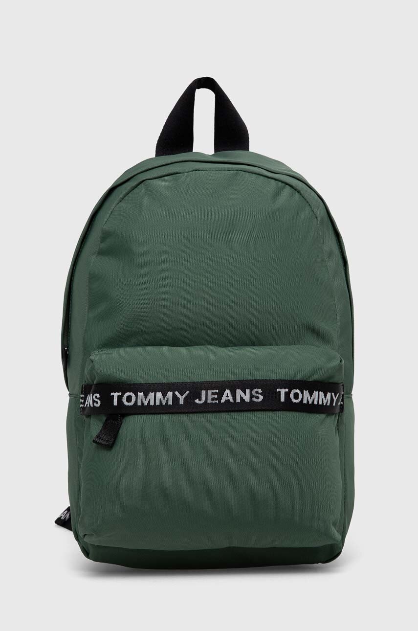 Tommy Jeans rucsac barbati, culoarea verde, mare, cu imprimeu