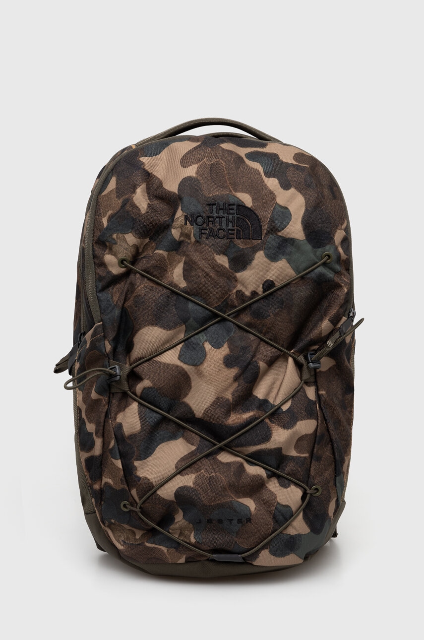 The North Face rucsac Jester barbati, culoarea verde, mare, modelator