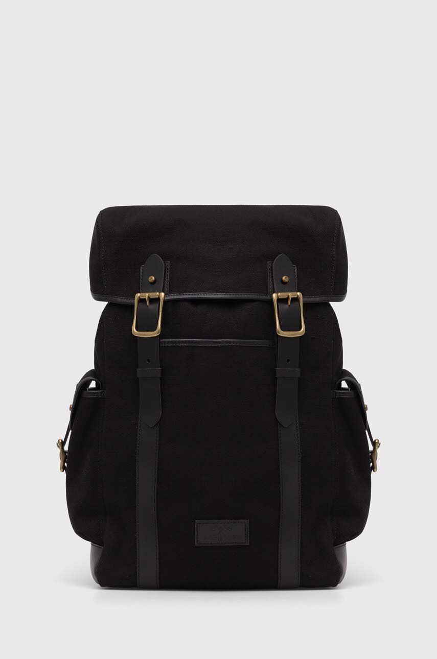 

Раница Polo Ralph Lauren в черно голям размер с десен 405913847, Черен