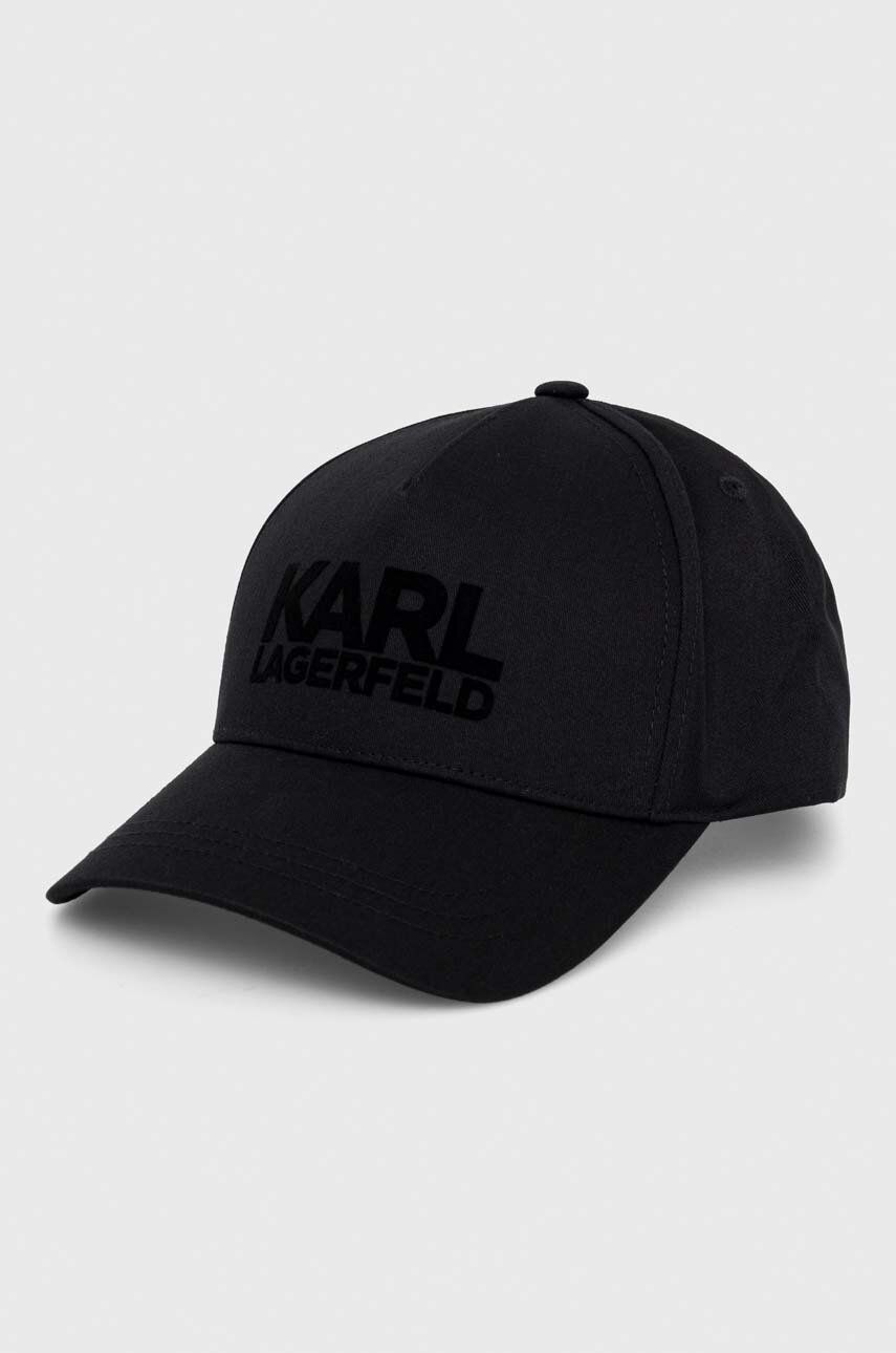 Karl Lagerfeld sapca barbati, culoarea negru, cu imprimeu