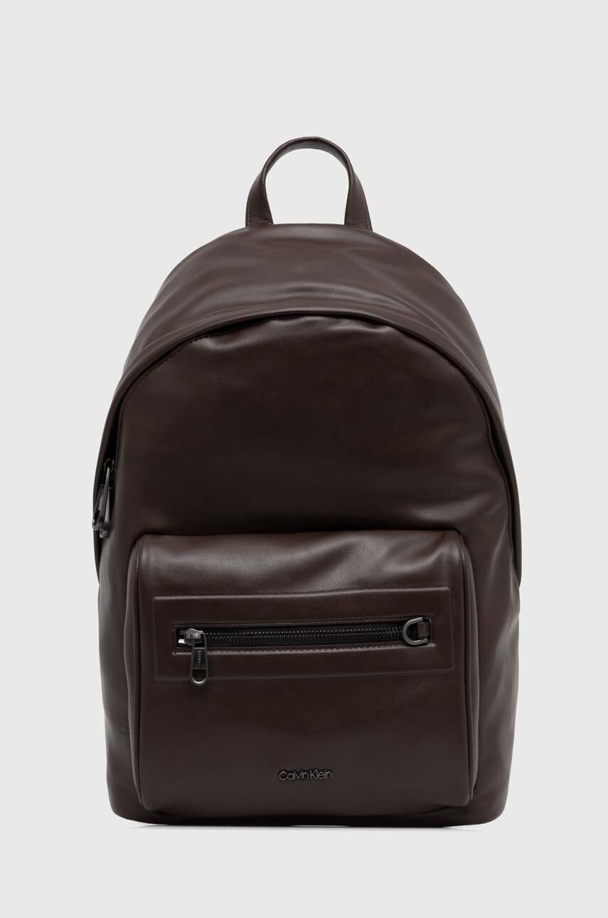 

Раница Calvin Klein в кафяво голям размер с изчистен дизайн K50K510832, Кафяв