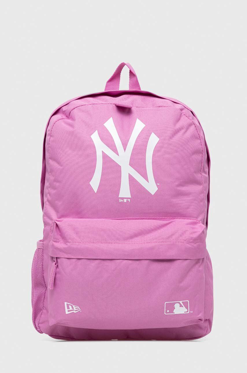 New Era rucsac culoarea roz, mare, cu imprimeu, NEW YORK YANKEES