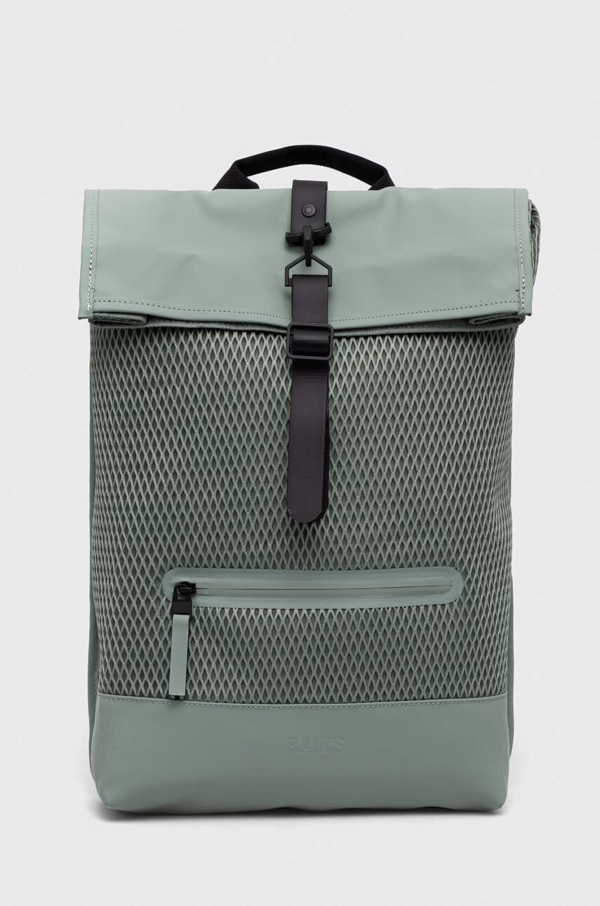 Batoh Rains 13340 Backpacks zelená barva, velký, hladký - zelená - 100 % Polyester s polyuretanovým 