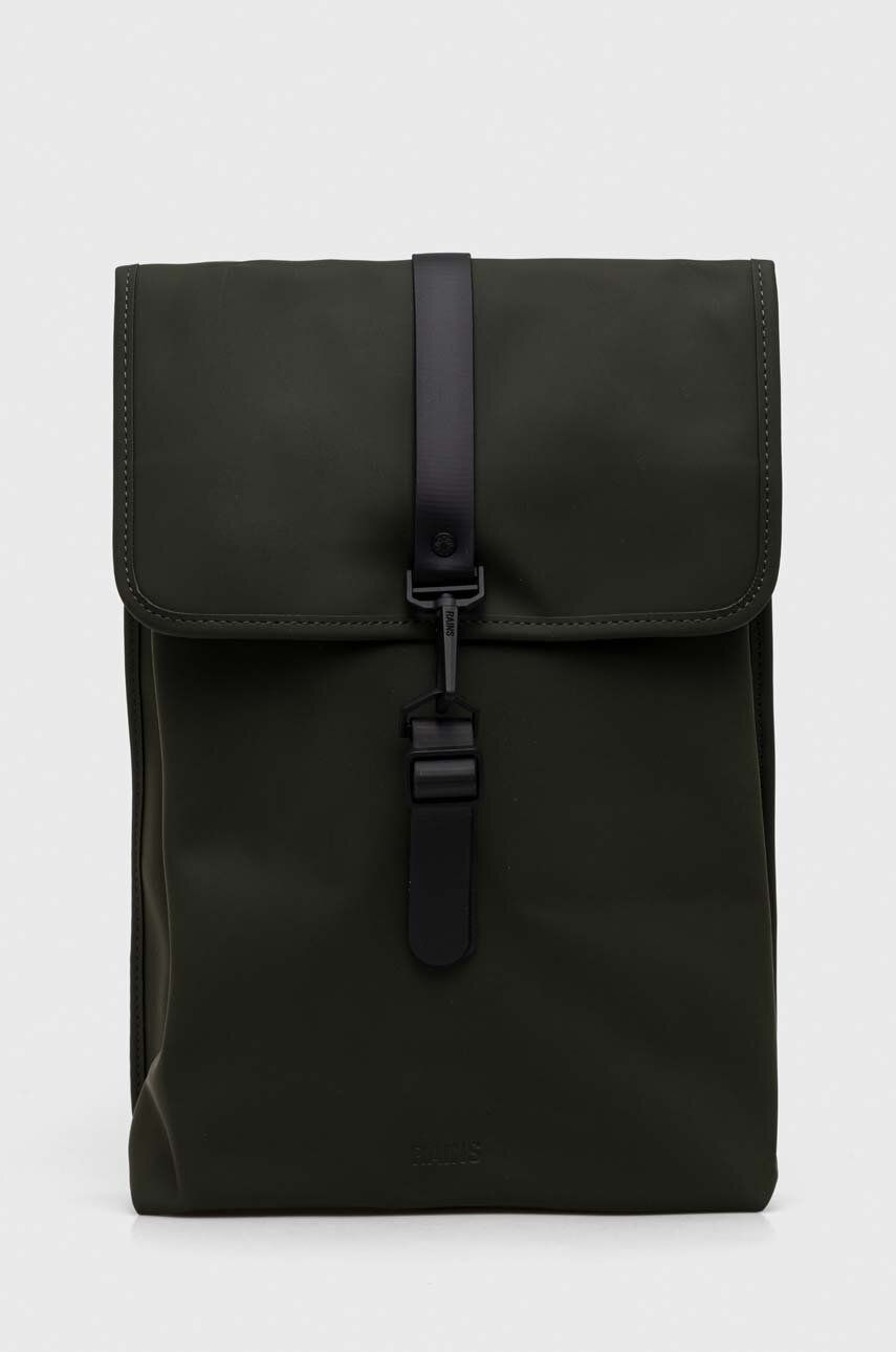 Rains rucsac 13500 Backpacks culoarea verde, mare, neted