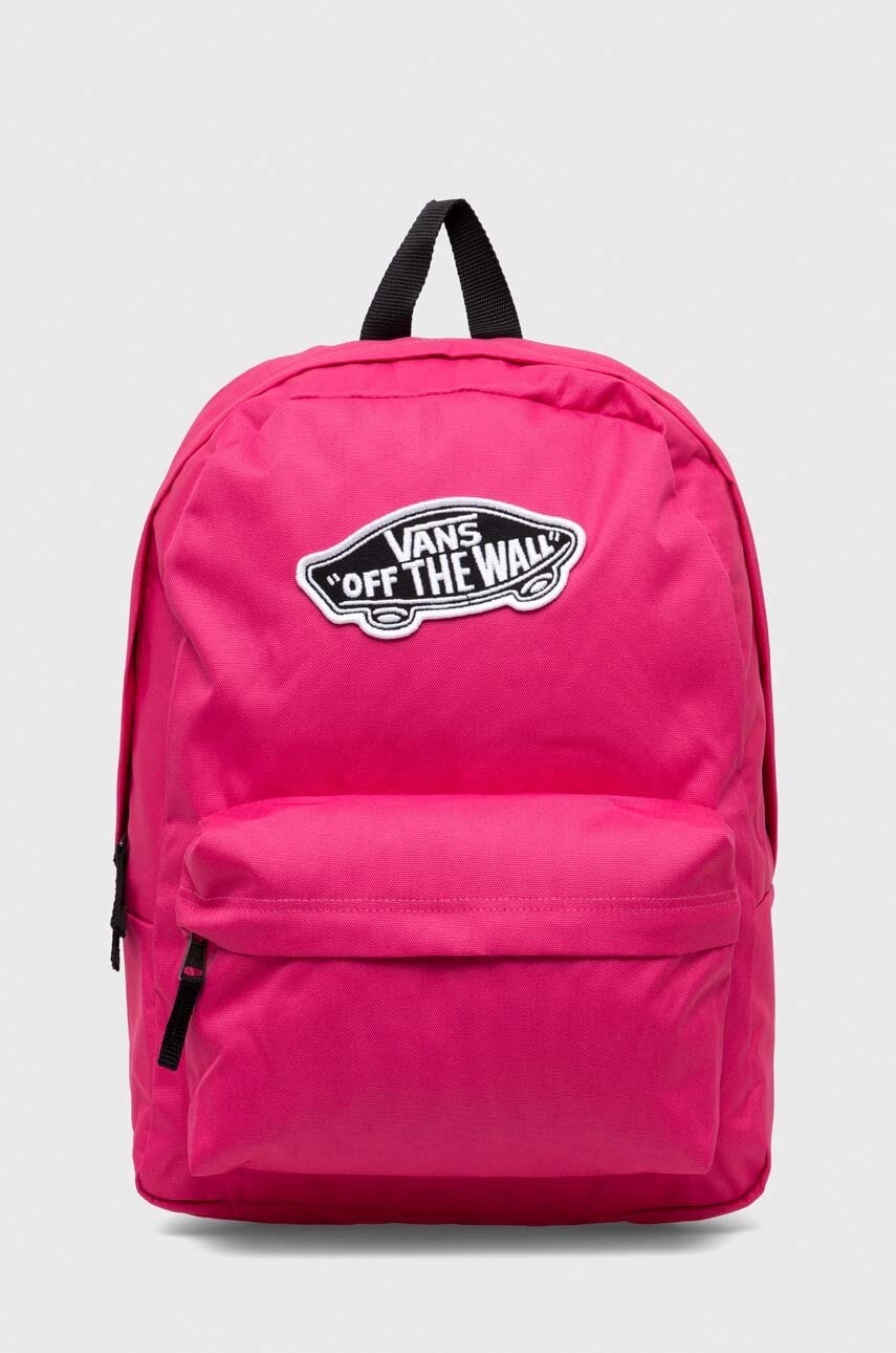 Vans rucsac culoarea roz, mare, cu imprimeu