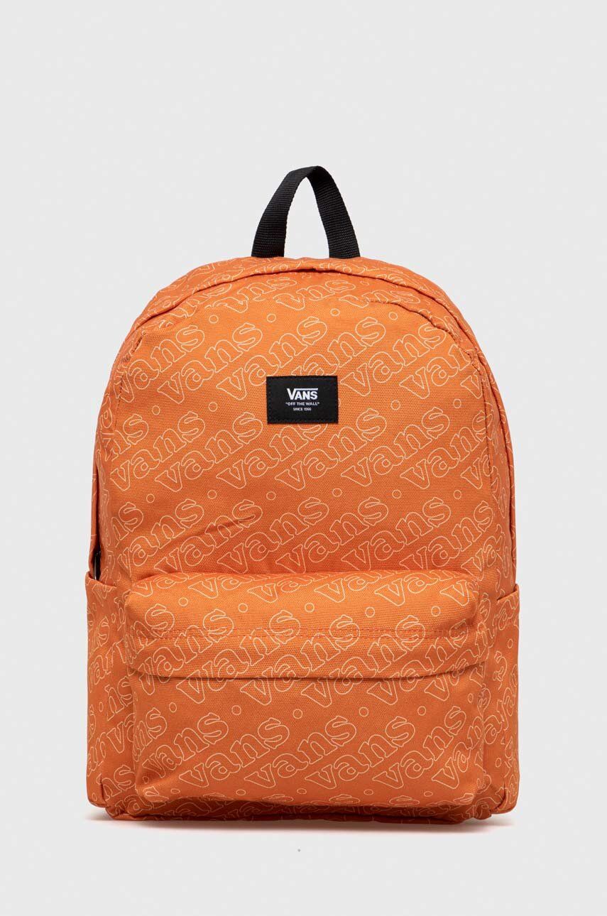 Batoh Vans oranžová barva, velký, vzorovaný - oranžová -  100 % Polyester