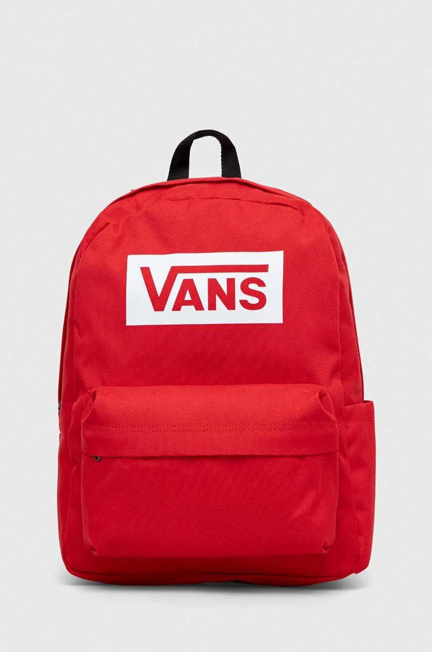 Vans rucsac Old Skool culoarea rosu, mare, cu imprimeu