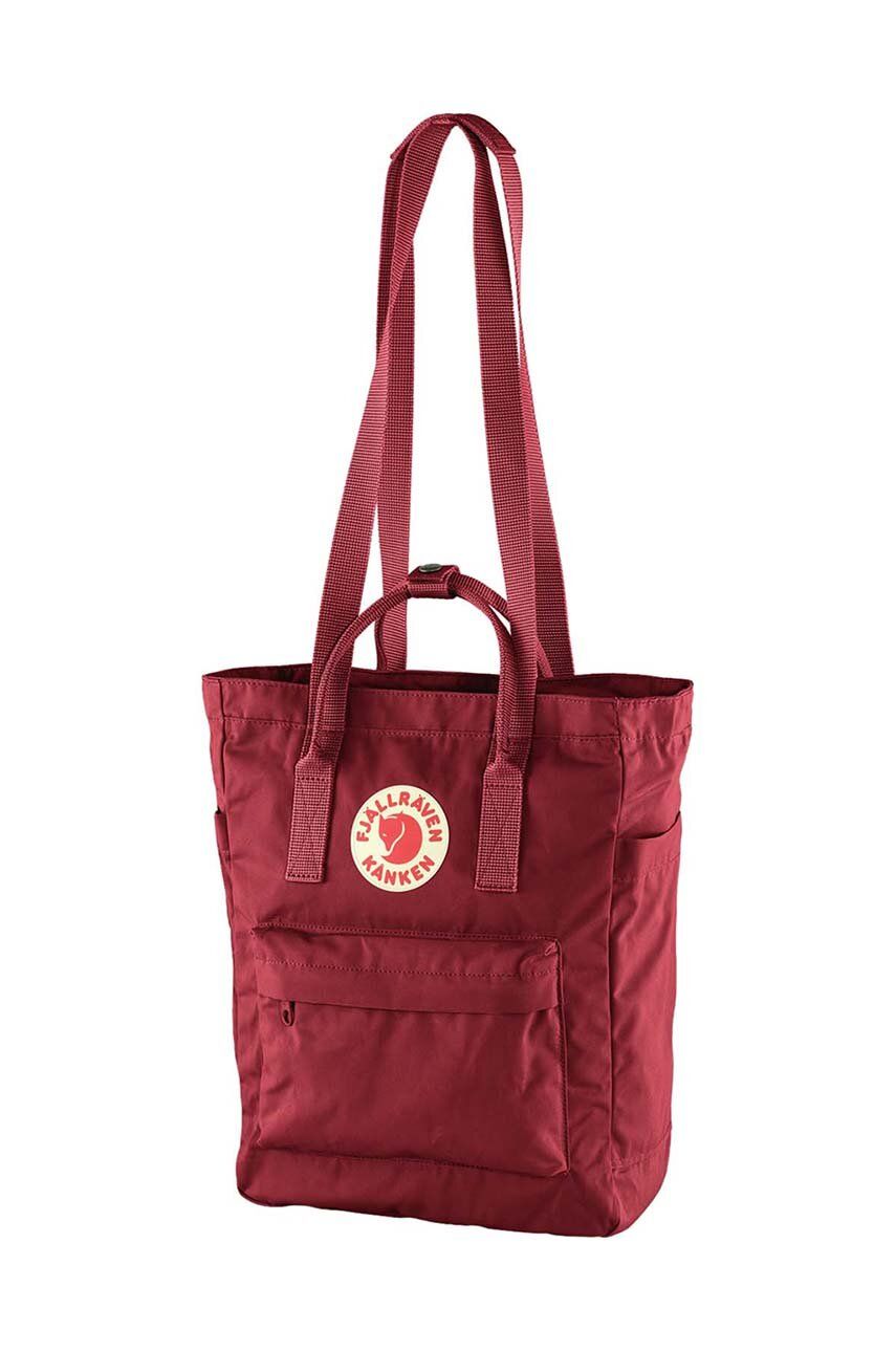 Fjallraven rucsac Kanken Totepack culoarea rosu, mare, neted