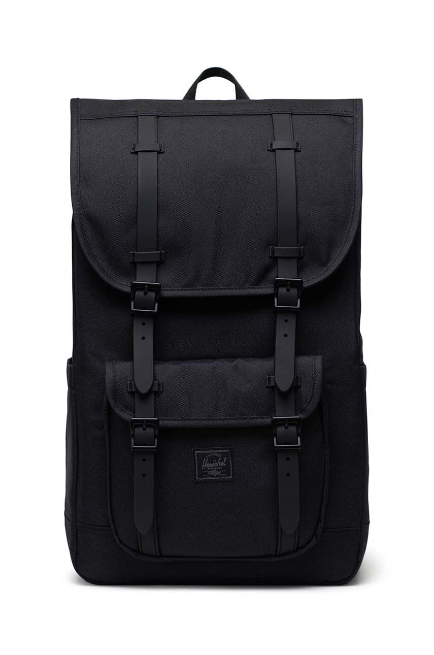 Herschel rucsac 11390-05881-OS Little America Backpack culoarea negru, mare, neted