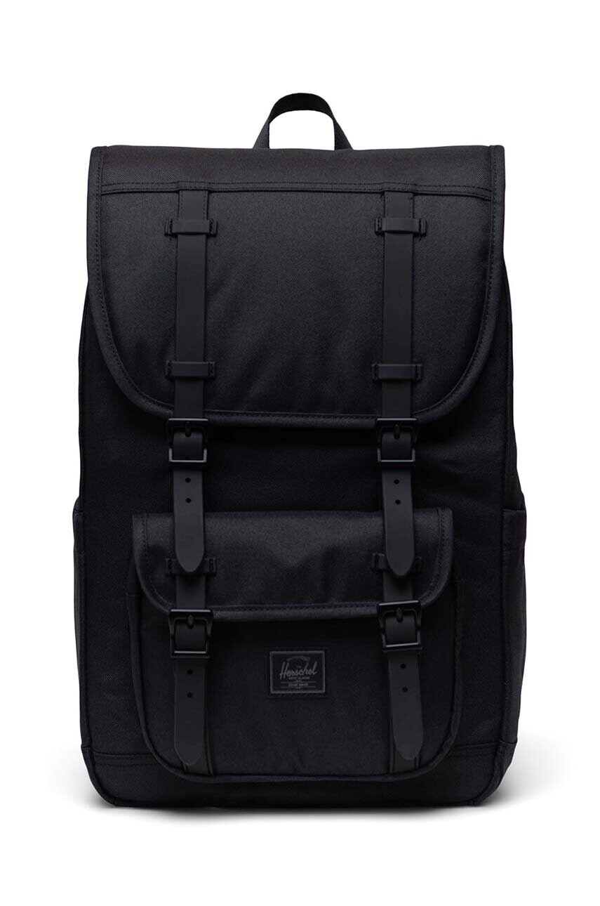 Herschel rucsac 11391-05881-O Little America Mid Backpack culoarea negru, mare, neted