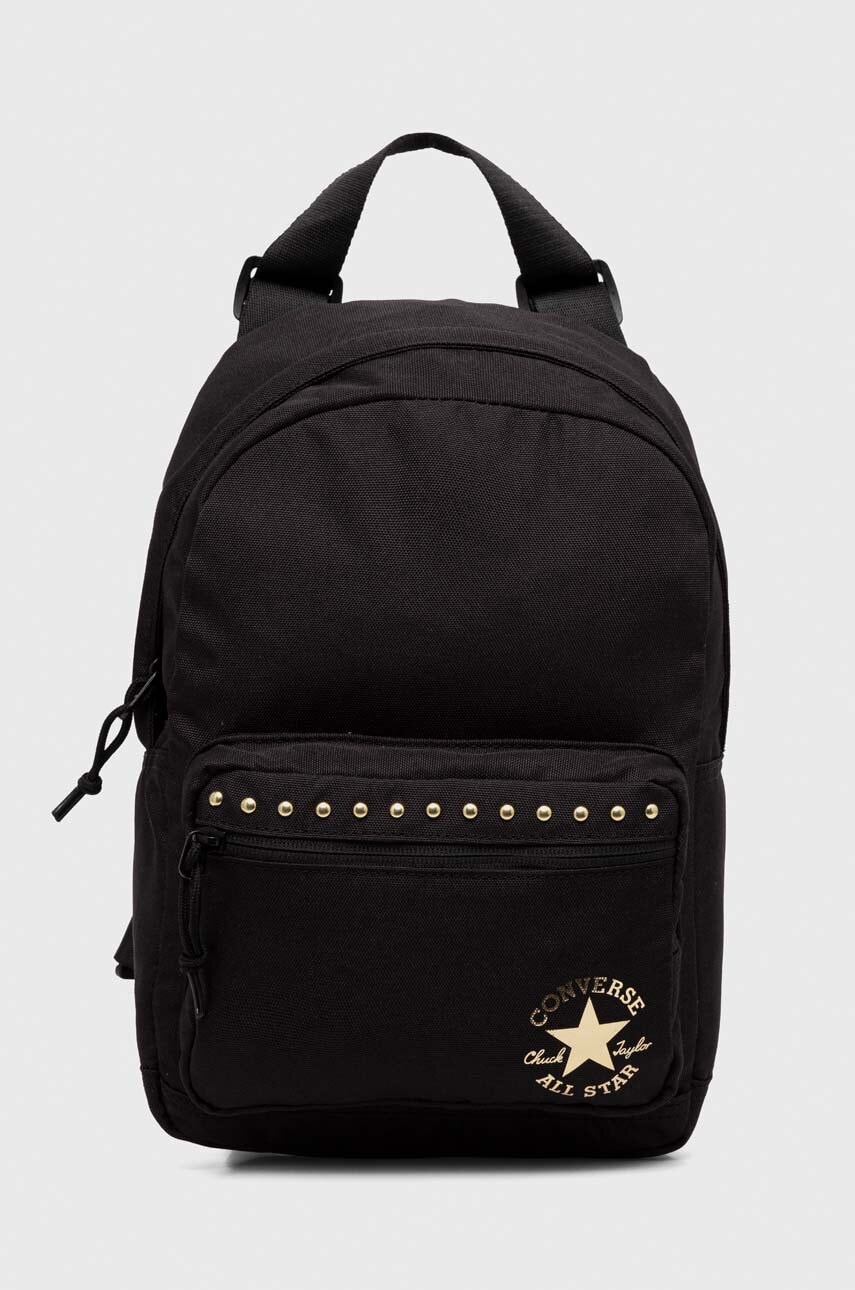 Converse rucsac culoarea negru, mic, neted