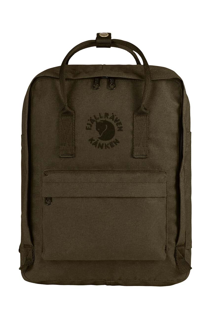 Fjallraven rucsac Re-Kanken culoarea verde, mare, neted
