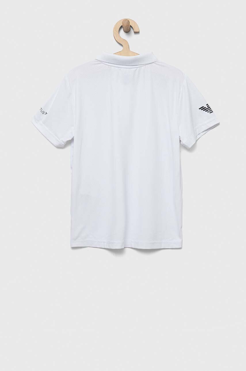 Детское поло EA7 Emporio Armani цвет белый с принтом