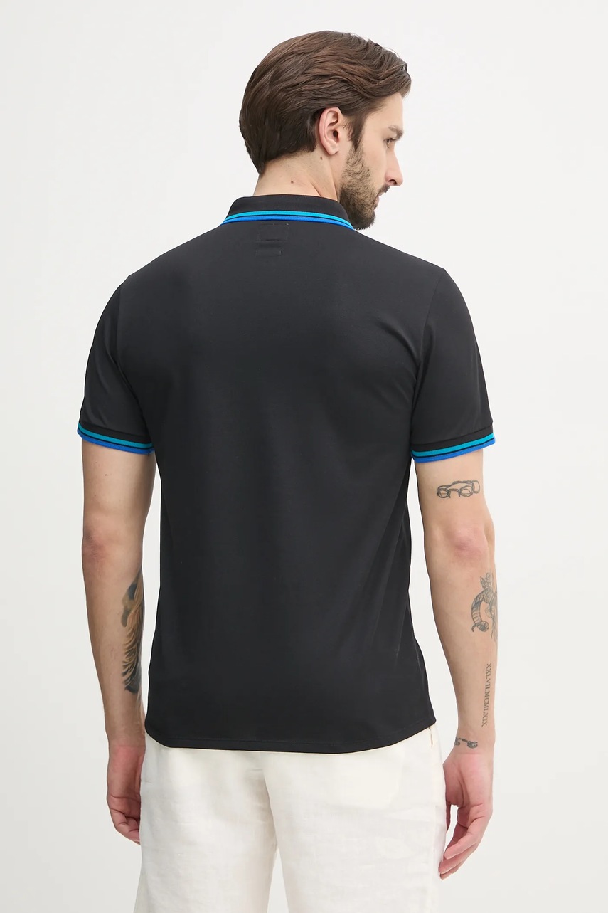 Πόλο Guess χρώμα: μαύρο φωτογραφία