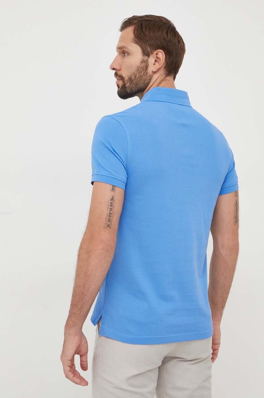 Πόλο Tommy Hilfiger χρώμα: μπλε, MW0MW17770 φωτογραφία