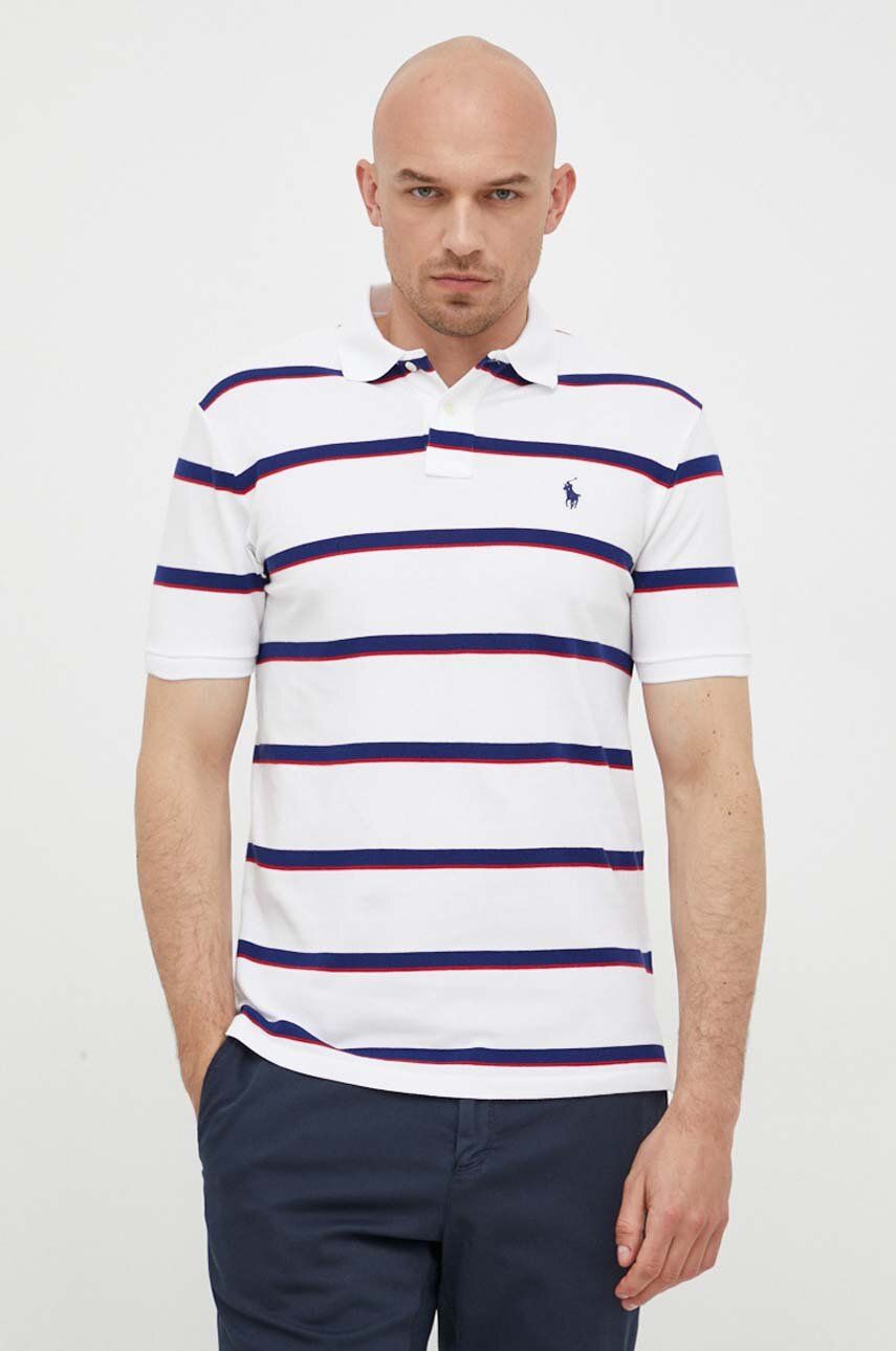 E-shop Bavlněné polo tričko Polo Ralph Lauren bílá barva
