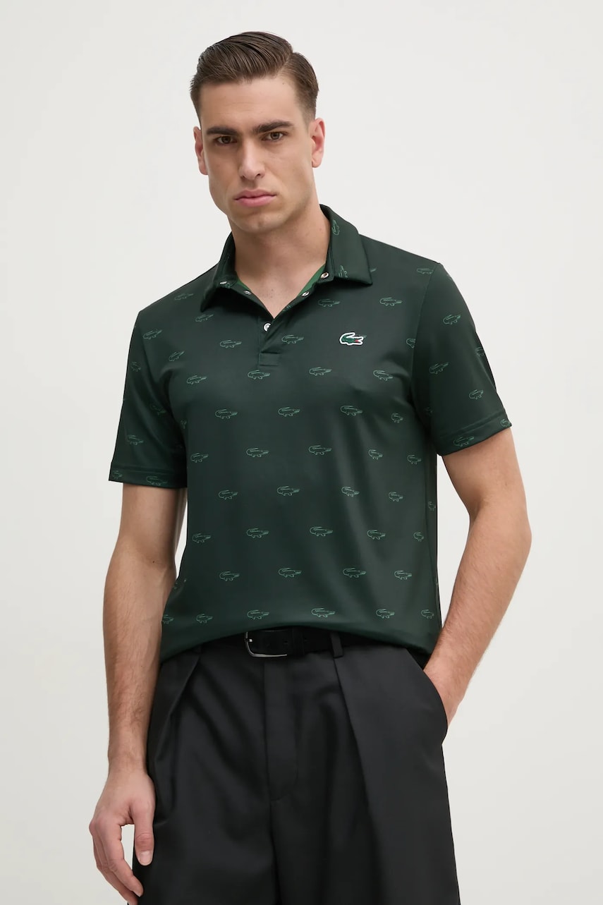 Lacoste tricou polo barbati, culoarea verde, modelator Lacoste tricou polo barbati, culoarea verde, modelator