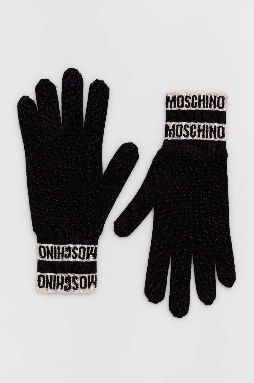 Moschino manusi femei, culoarea bej