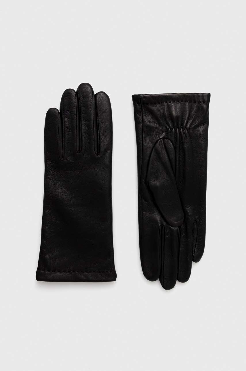 Levně Kožené rukavice Marc O'Polo dámské, černá barva