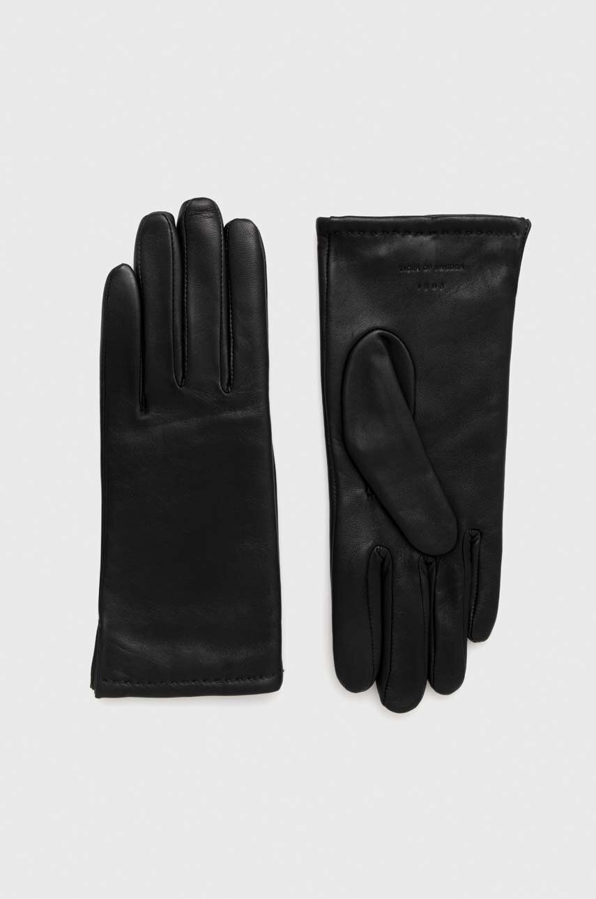Kožené rukavice Tiger Of Sweden dámské, černá barva - černá - Hlavní materiál: 100 % Ovčí kůže 