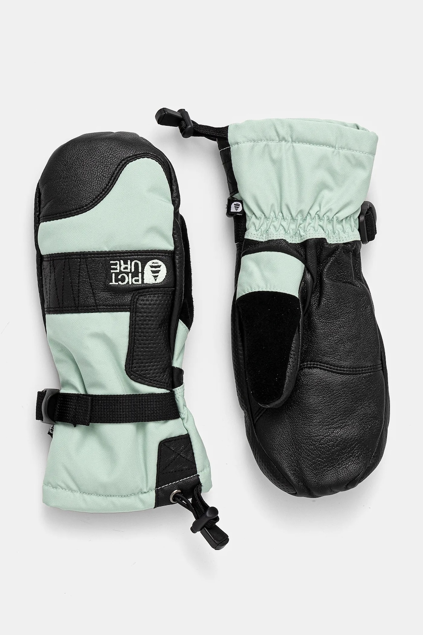 Picture mănuși Anna culoarea turcoaz