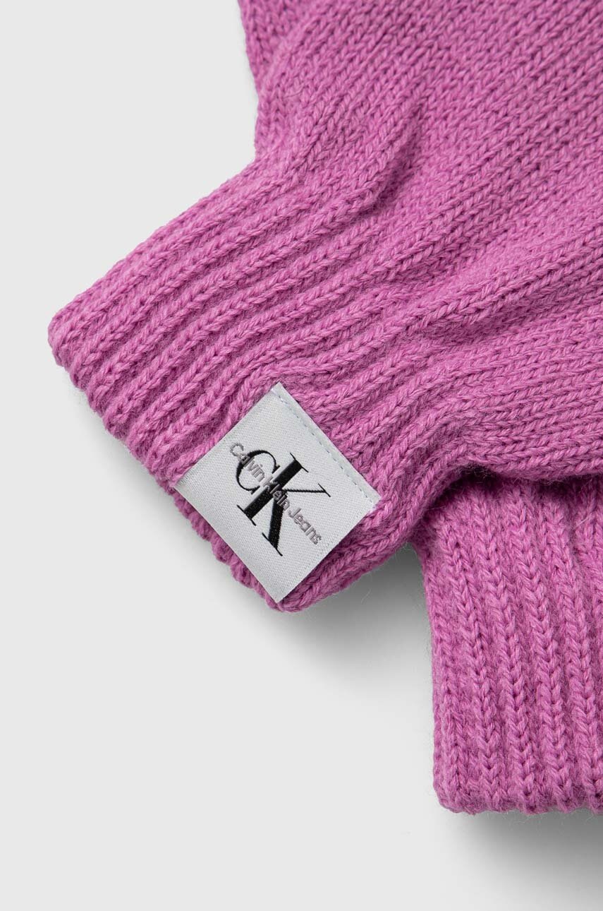 Детские перчатки Calvin Klein Jeans цвет розовый