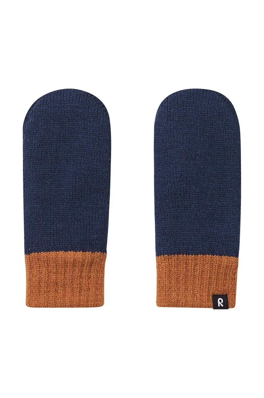 Dětské rukavice Reima Luminen tmavomodrá barva - námořnická modř - Hlavní materiál: 100 % Vlna 