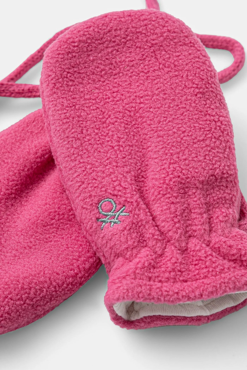 Детские перчатки United Colors of Benetton цвет розовый