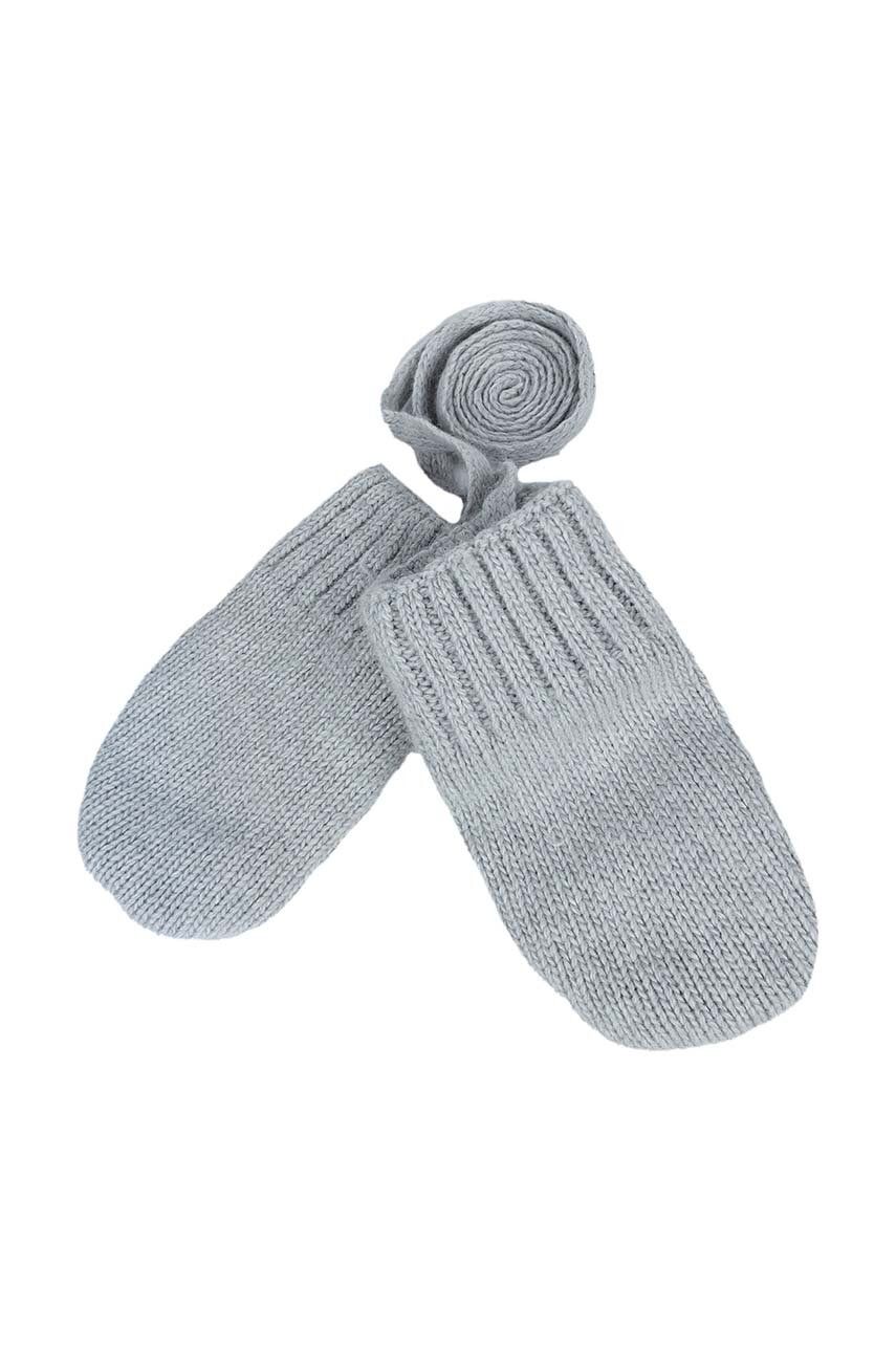 Kojenecké rukavice Jamiks NIKA šedá barva - šedá - 35 % Polyamid