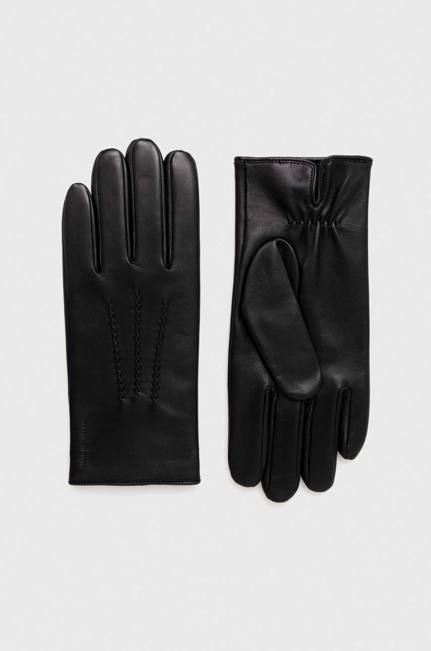 Kožené rukavice Tiger Of Sweden pánské, černá barva - černá - Hlavní materiál: 100 % Ovčí kůže 