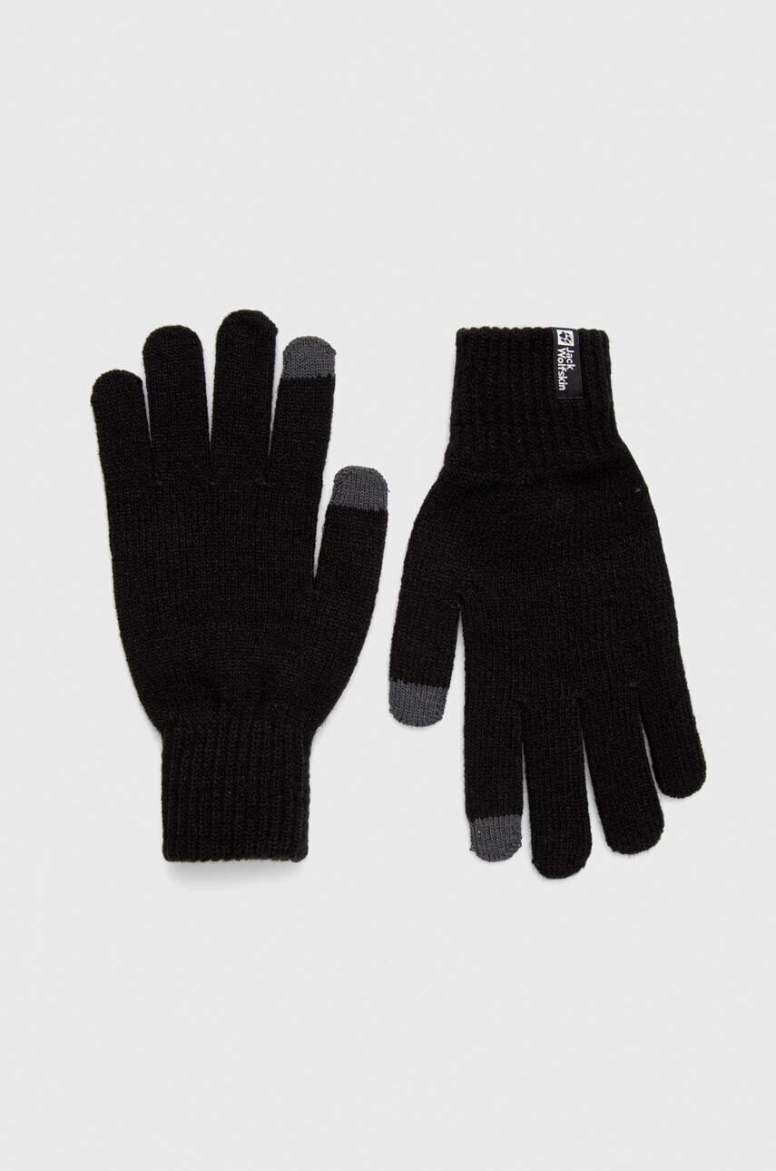 Jack Wolfskin manusi culoarea negru
