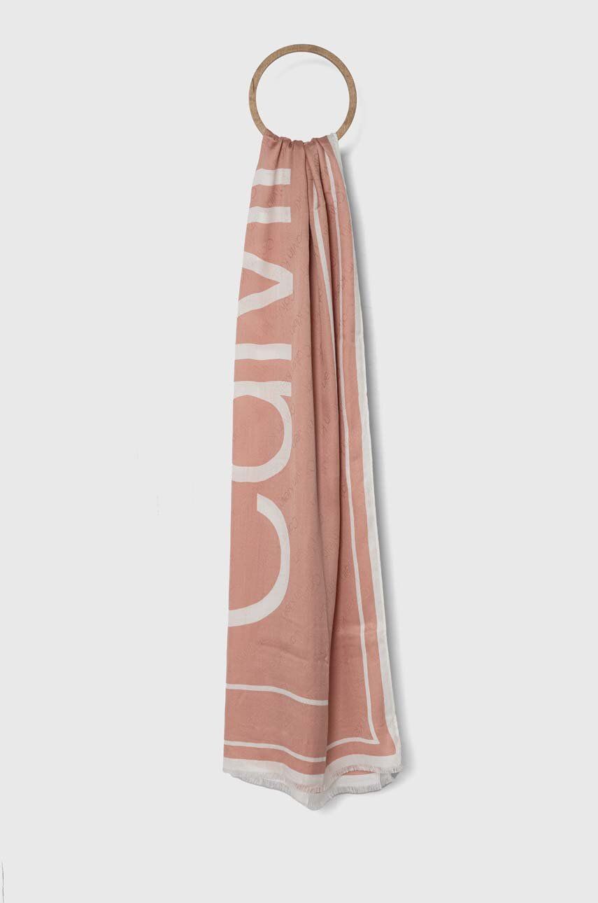 Levně Šála Calvin Klein růžová barva, K60K610814