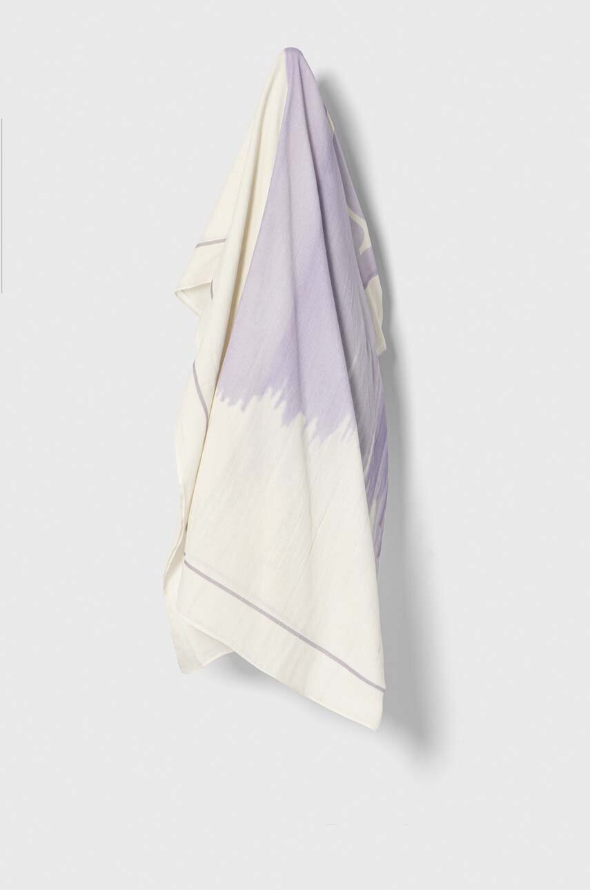 

Памучен тънък шал Calvin Klein Jeans в бяло с десен, Бял