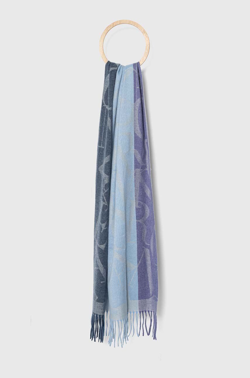 Šála Emporio Armani - modrá - 100 % Polyester