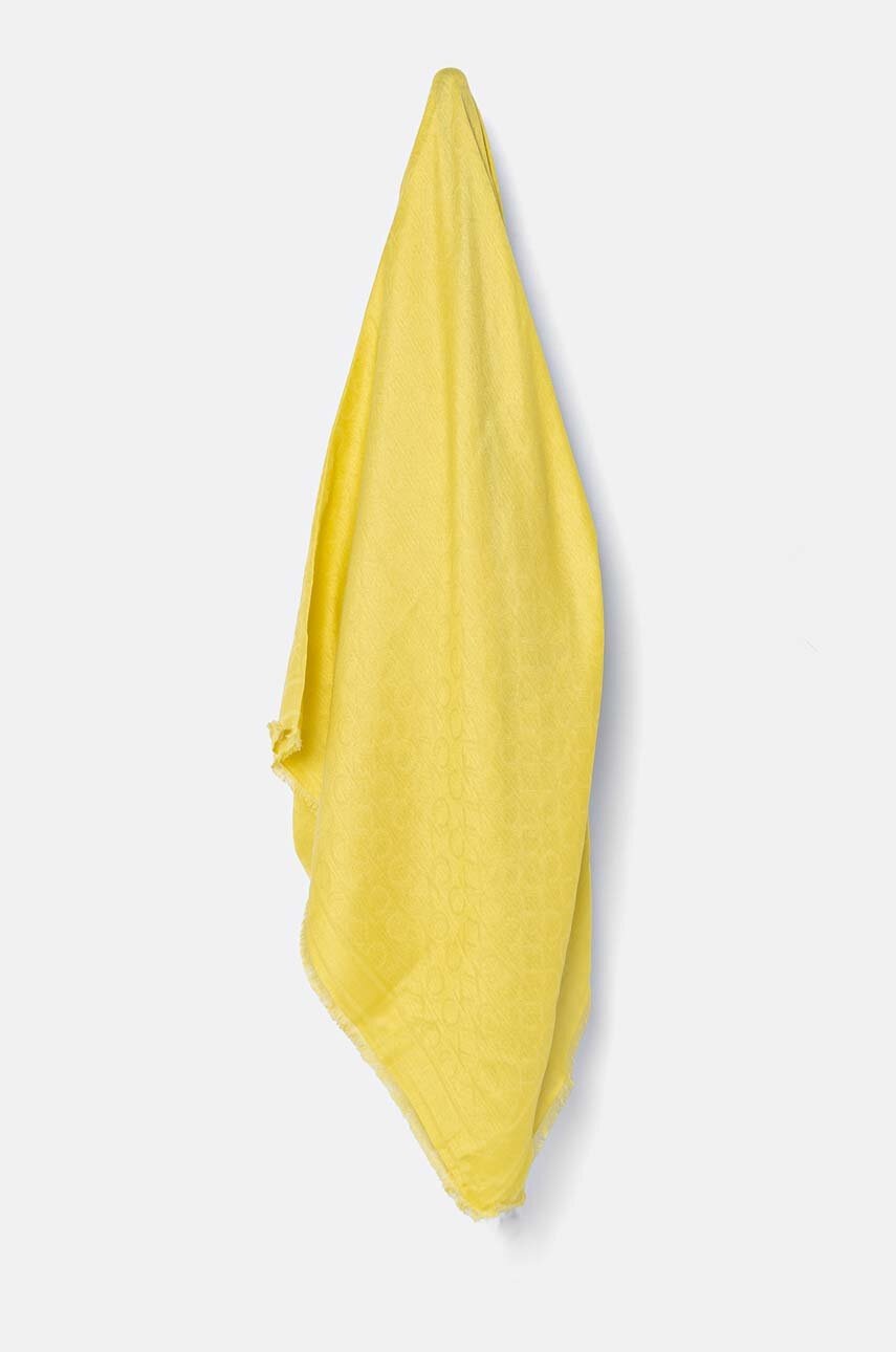 

Тънък шал Calvin Klein в зелено с десен K60K608779, Зелен