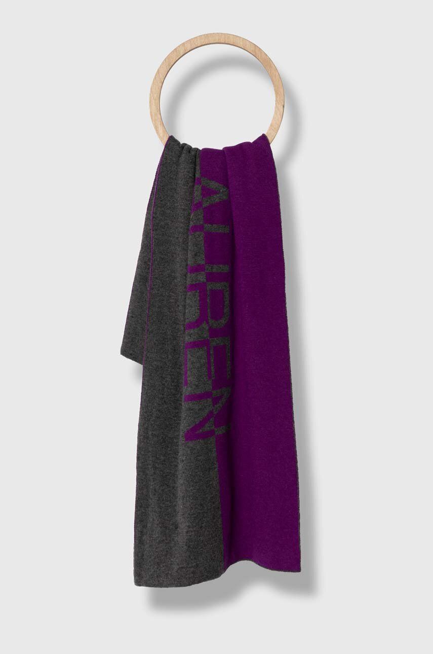 Levně Šátek z vlněné směsi Lauren Ralph Lauren s aplikací