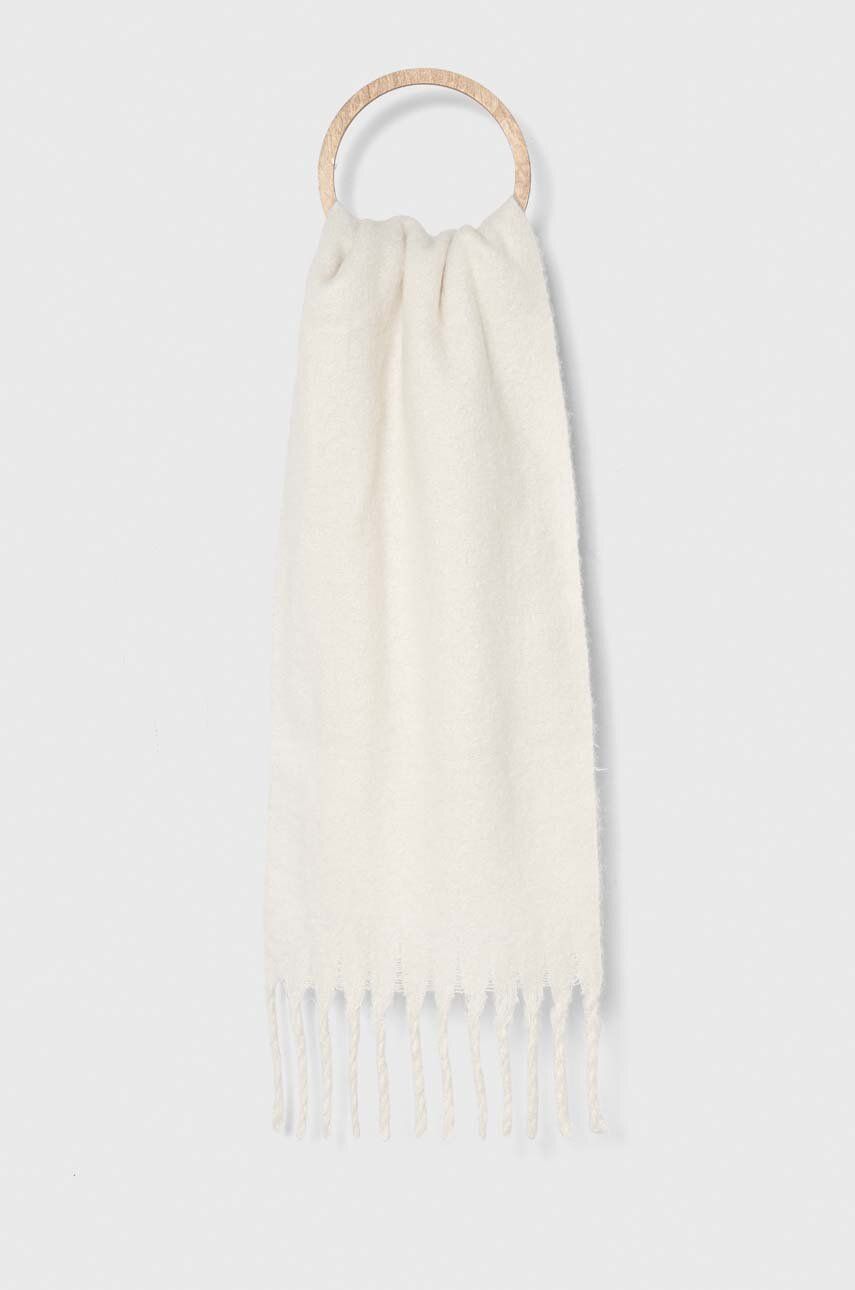 Šála Abercrombie & Fitch bílá barva - bílá - 100 % Polyester