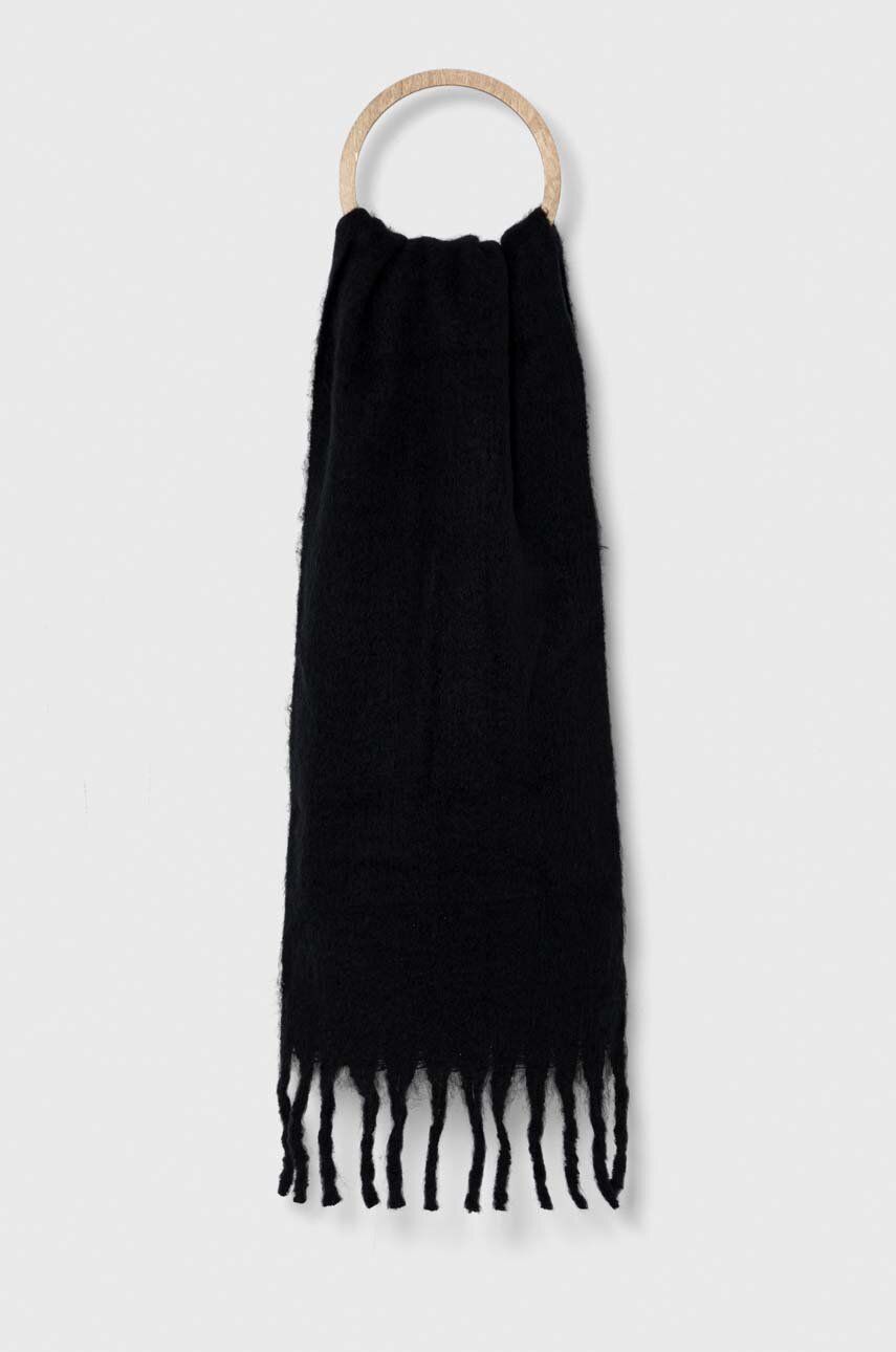 Šála Abercrombie & Fitch černá barva - černá - 100 % Polyester