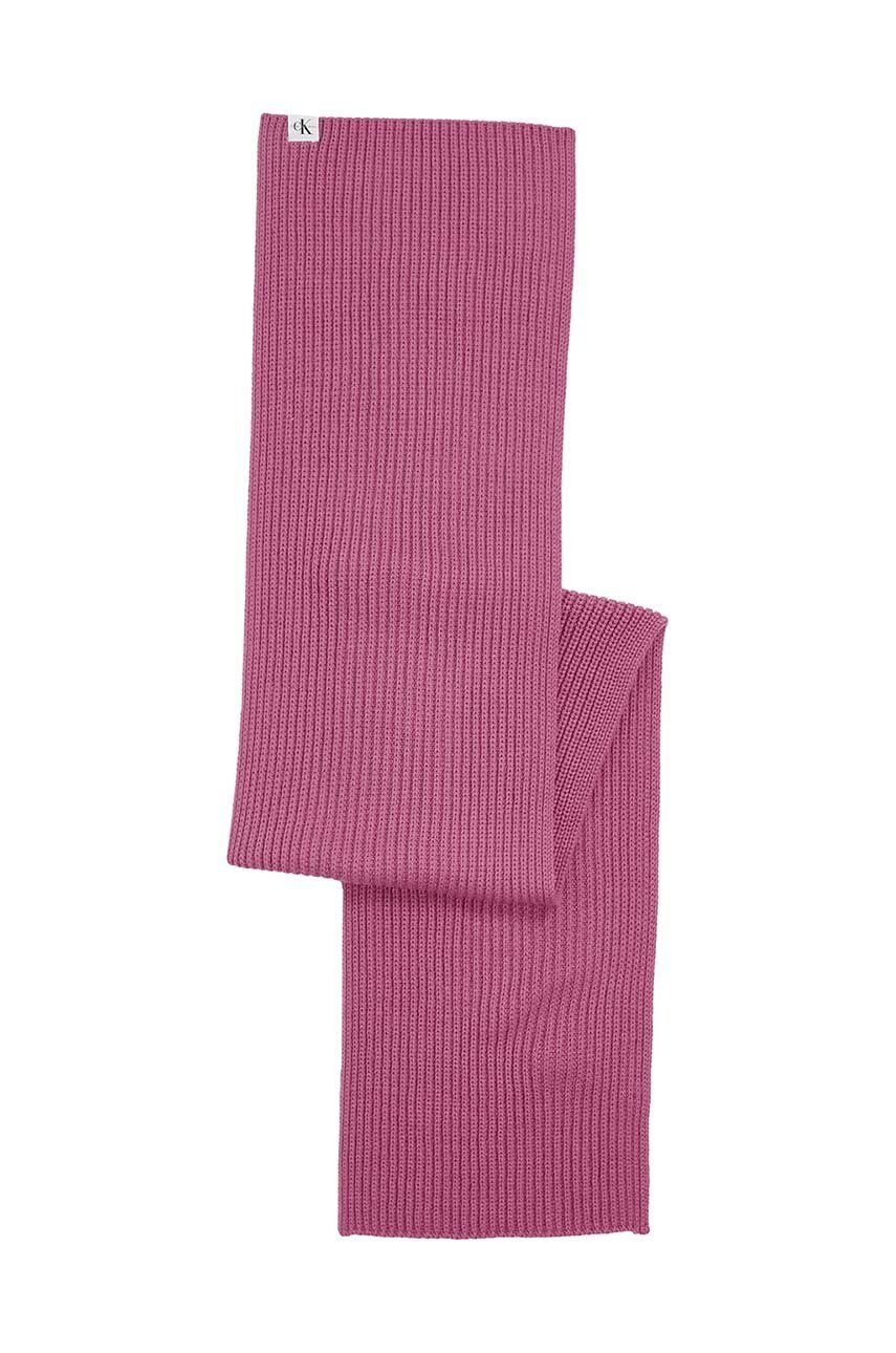 Levně Šála Calvin Klein Jeans růžová barva