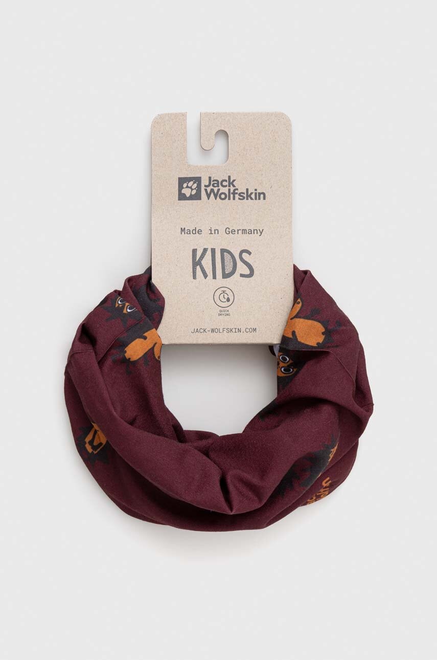 

Детский снуд Jack Wolfskin PRINT NECGAITER цвет бордовый узорный